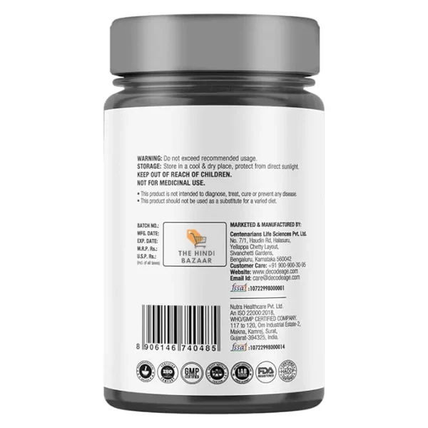 Decode Age TMG 98% Pure Trimethylglycine (TMG) Supplements | Physical Performance | Cardiovascular Health | Liver Health | Metabolism | NMN Synergy (30 Vegan Capsules) - Image 10