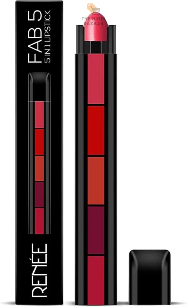 RE.NEE Fab 5 Lipstick 7.5gm Five Shades In One - Image 3