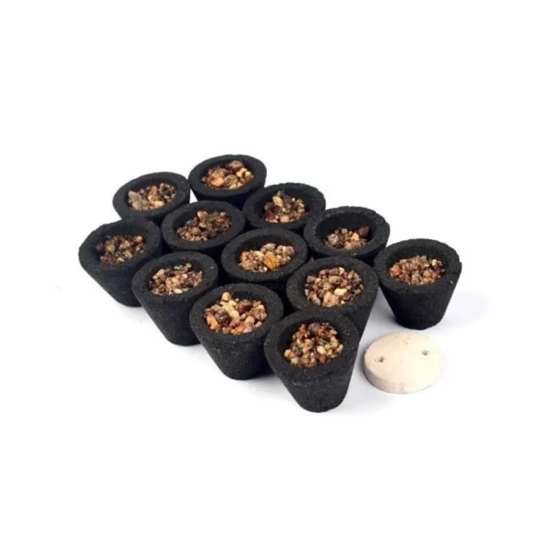 (40-pcs Pack) Pure Natural Guggal and Singapuri Loban Sambrani Dhoop Cups